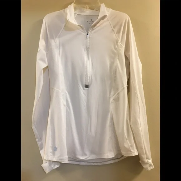 Athleta Forerunner Half Zip White Sweatshirt G. - Picture 12 of 14